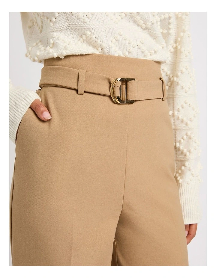 Foolish One Belted Pant in Camel image 3