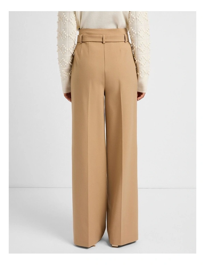 Foolish One Belted Pant in Camel image 3
