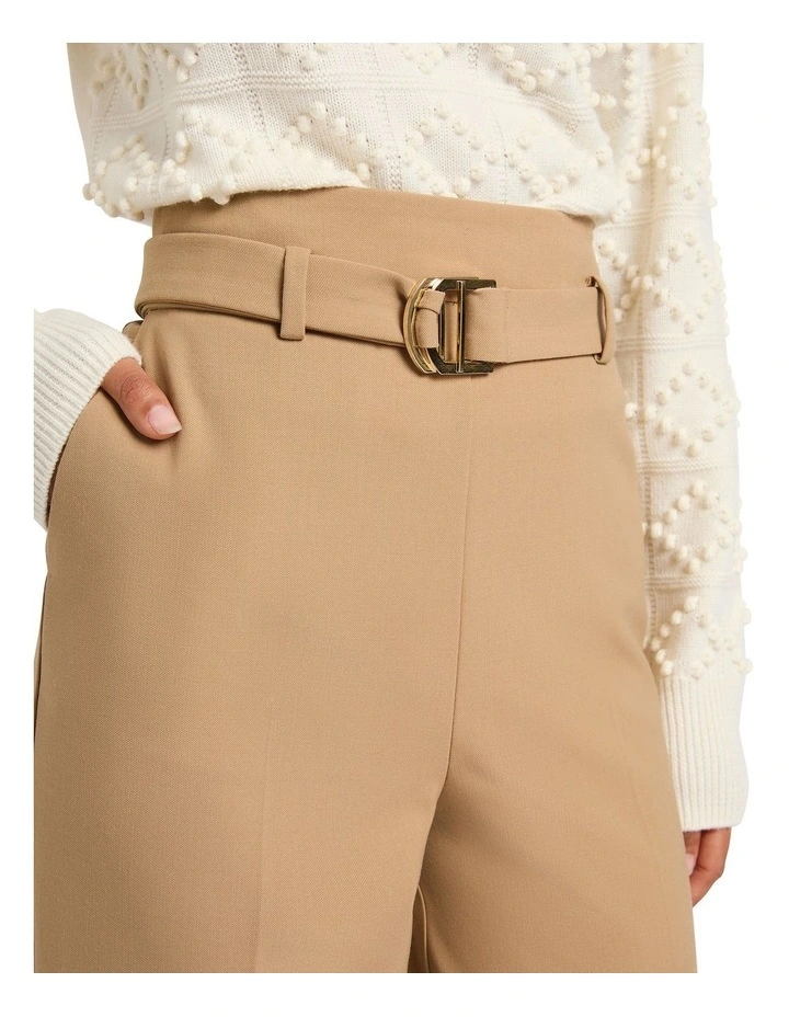 Foolish One Belted Pant in Camel image 3