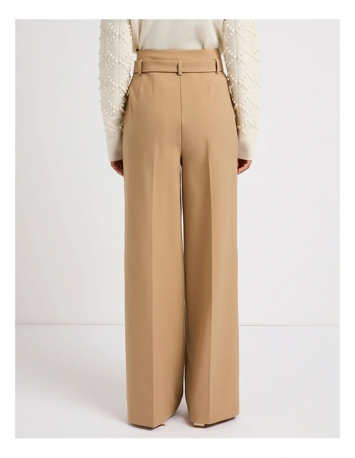 Foolish One Belted Pant in Camel image 4