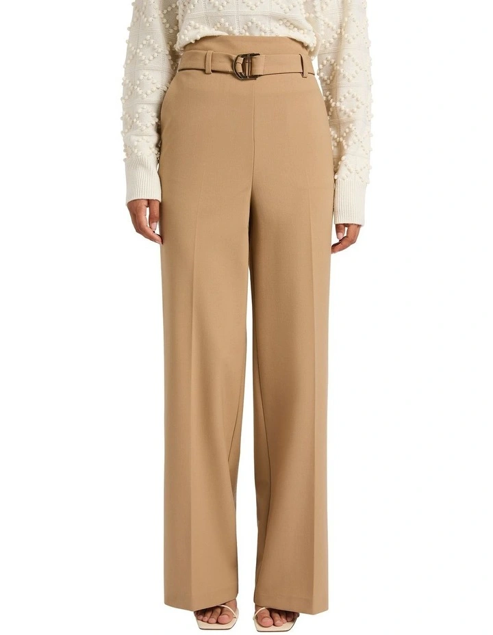 Foolish One Belted Pant in Camel image 4