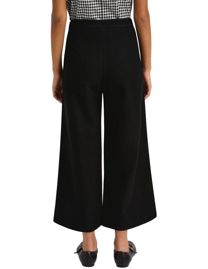 Lainey Felted Wool Culotte in Black image 3