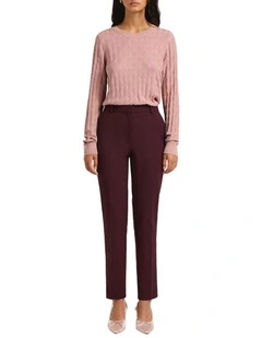Bordeaux Skinny Leg Pant in Wine