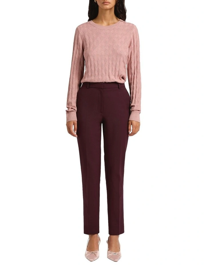 Bordeaux Skinny Leg Pant in Wine image 1