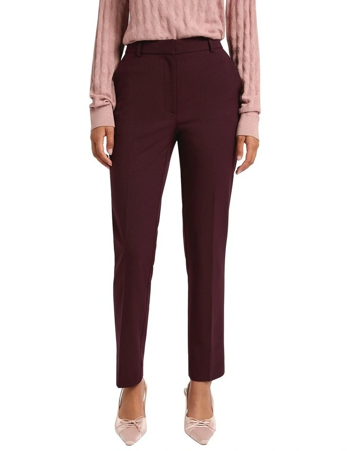 Bordeaux Skinny Leg Pant in Wine image 5