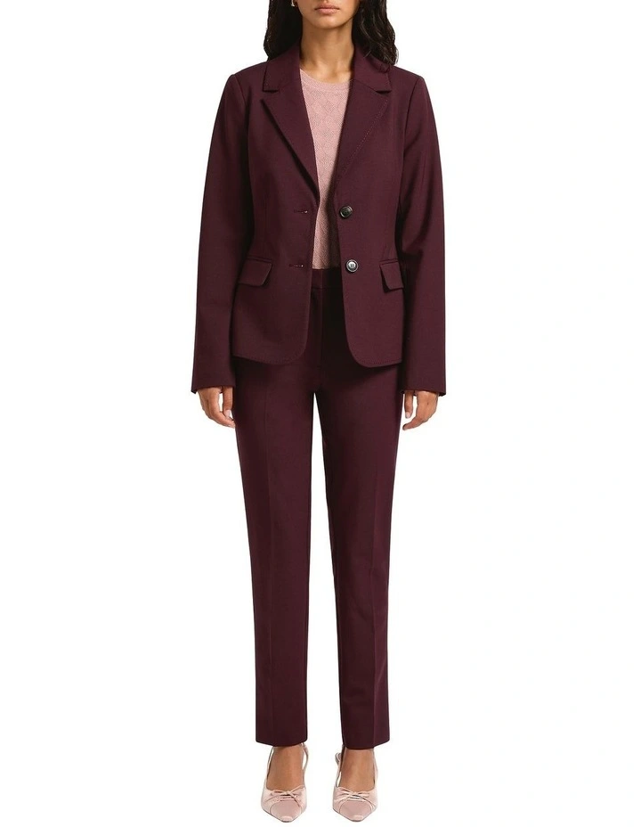 Bordeaux Skinny Leg Pant in Wine image 6