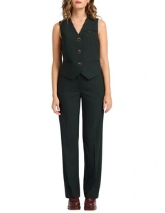 Talk Talk Straight Leg Pant in Deep Pine
