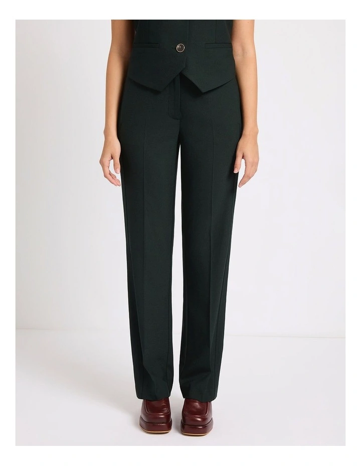 Talk Talk Straight Leg Pant in Deep Pine image 2