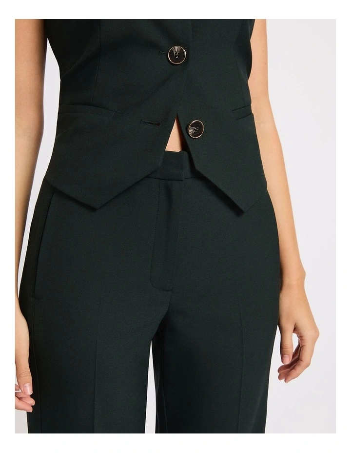 Talk Talk Straight Leg Pant in Deep Pine image 3