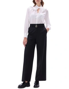 Foolish One Belted Pant in Black