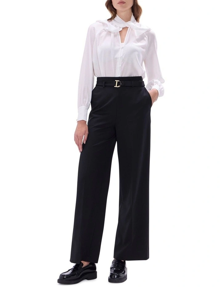 Foolish One Belted Pant in Black image 1