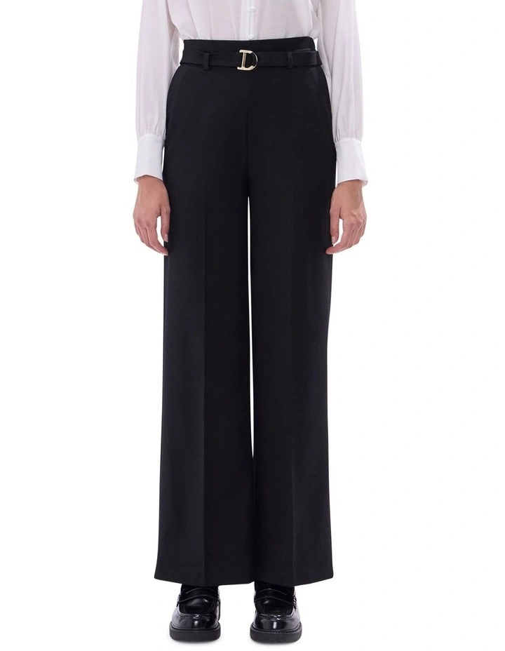 Foolish One Belted Pant in Black image 2