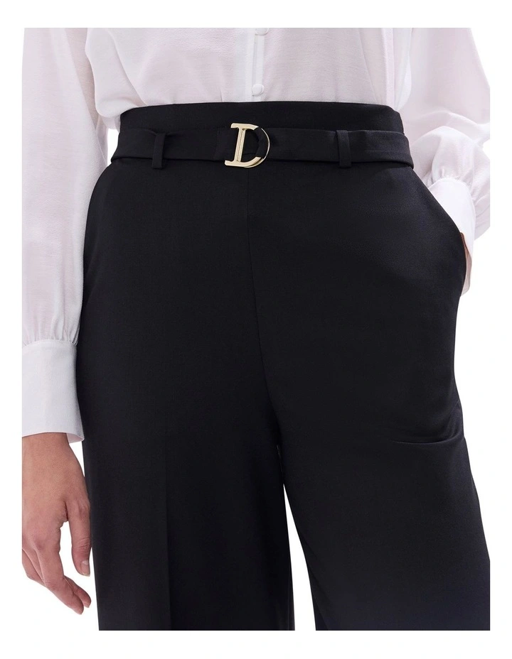 Foolish One Belted Pant in Black image 3
