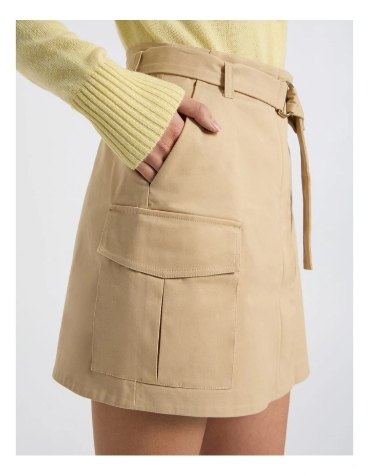 Bargo Cargo Skirt in Sand image 4