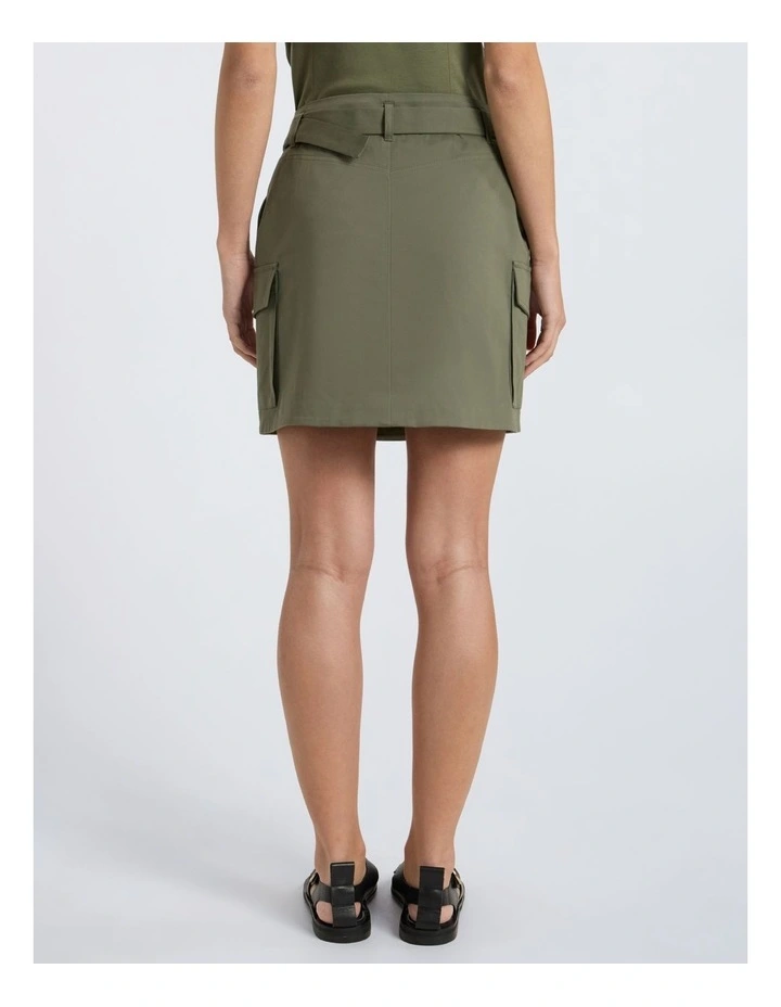Bargo Cargo Skirt in Olive Green image 5