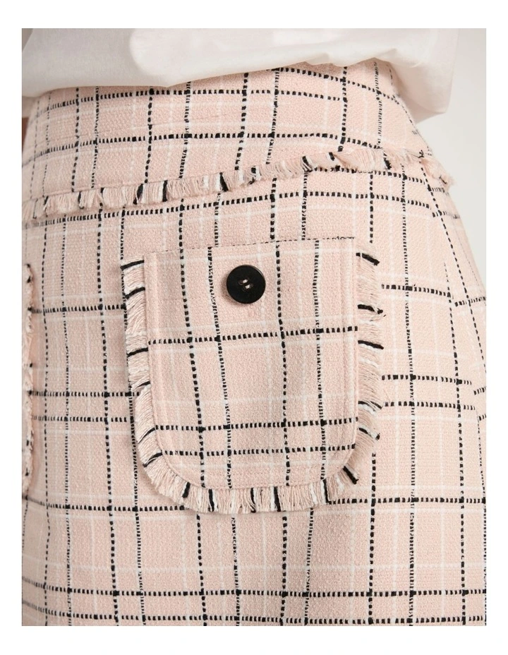 Final Bow Tweed Mini Skirt in Pink Multi image 3