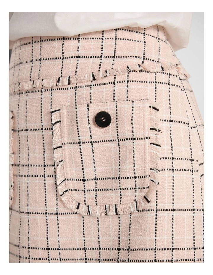 Final Bow Tweed Mini Skirt in Pink Multi image 4