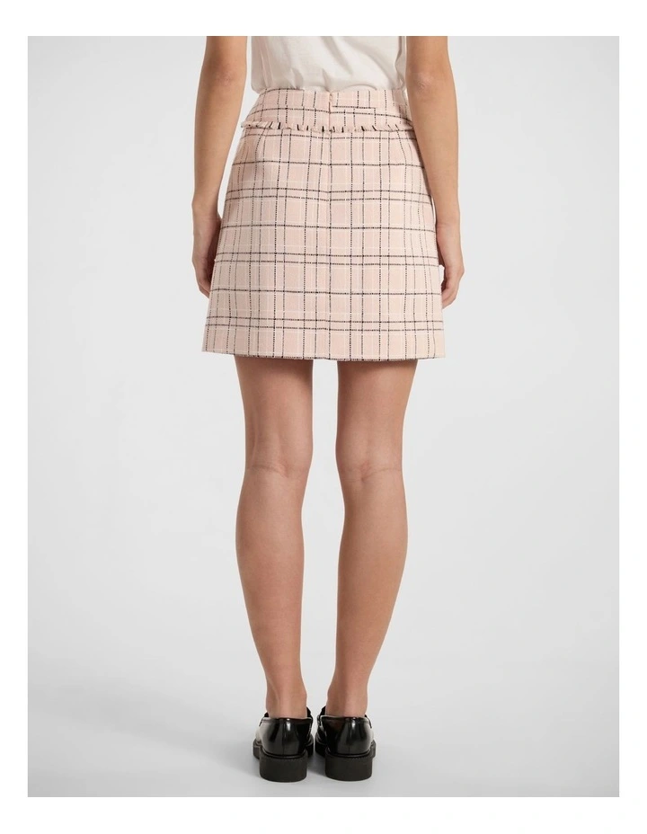 Final Bow Tweed Mini Skirt in Pink Multi image 4