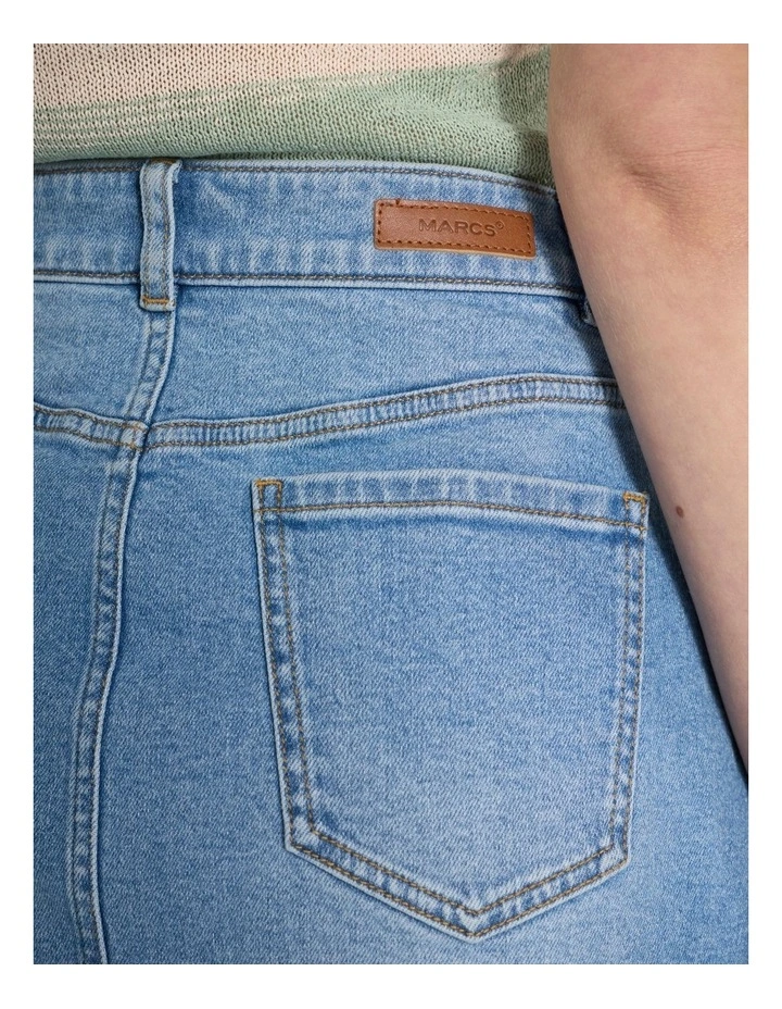 Niall Denim Mini Skirt in Burleigh Blue image 4