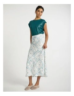 Sign Of The Tiles Skirt in Ivory Multi