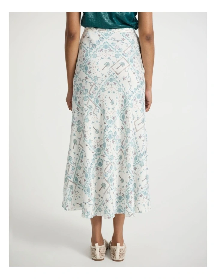 Sign Of The Tiles Skirt in Ivory Multi image 3