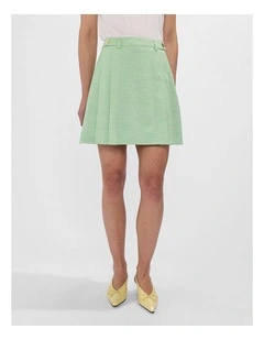 Jacqueline Mini Skirt in Green/White