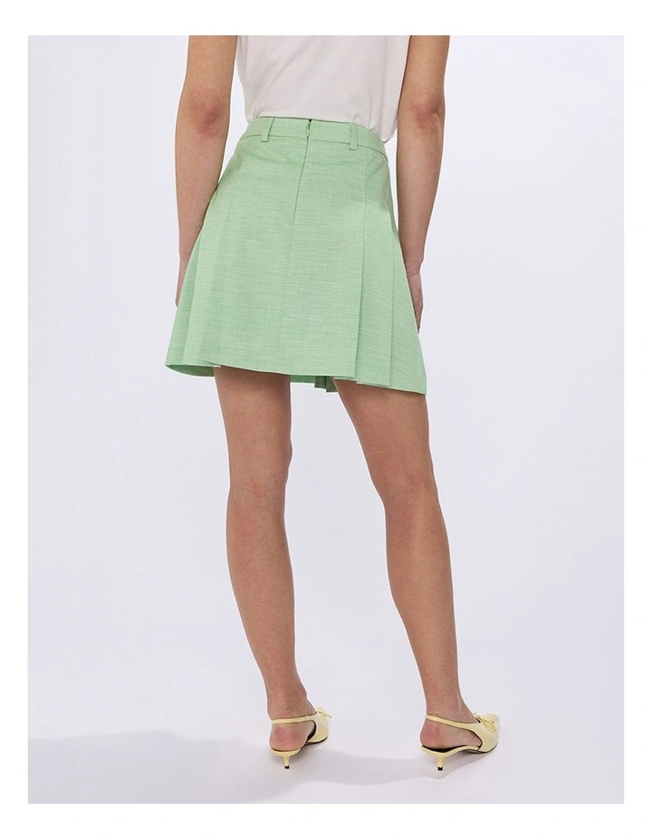 Jacqueline Mini Skirt in Green/White image 2