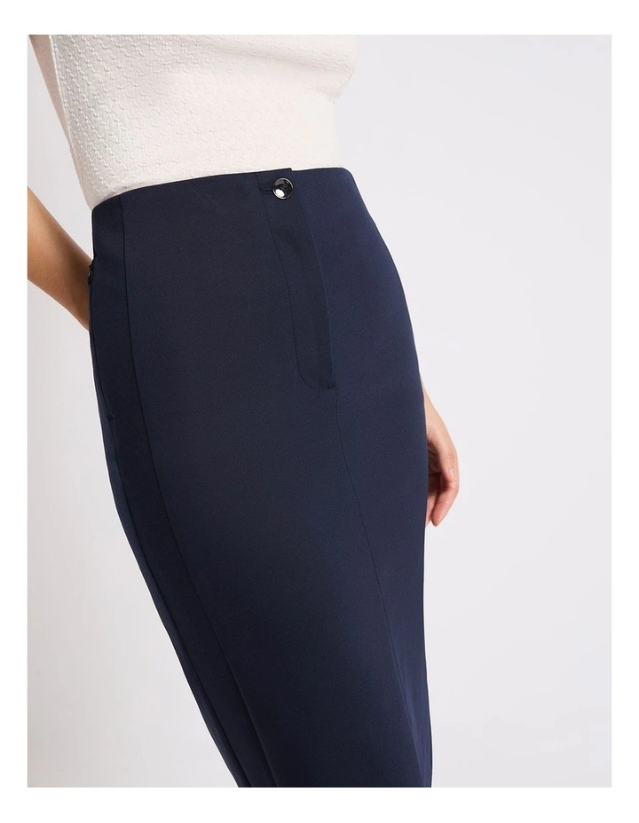 Phoebe Pencil Midi Skirt in Navy image 4