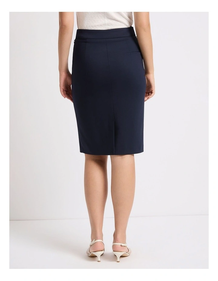 Phoebe Pencil Midi Skirt in Navy image 5