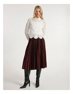 Stallion Jersey Skirt in Ruby Port