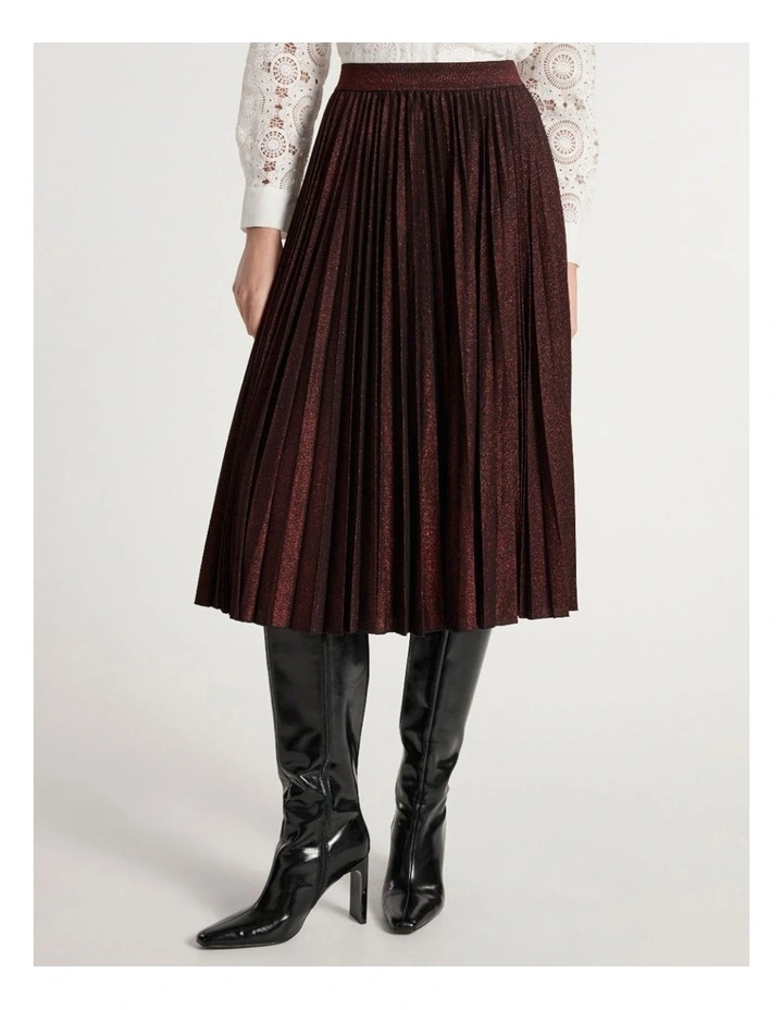 Stallion Jersey Skirt in Ruby Port image 2