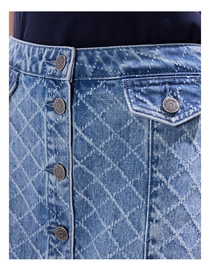 Sally Denim Mini Skirt in Light Blue image 2