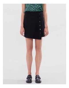 Fiadh Felted Wool Mini Skirt in Black