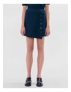Fiadh Felted Wool Mini Skirt in Deep Forest