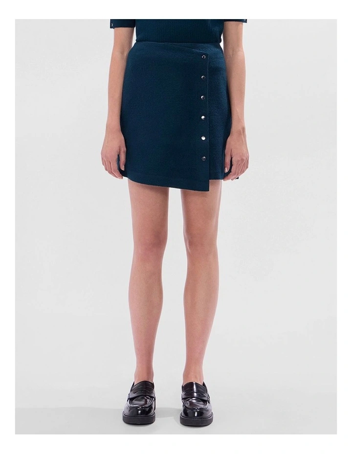 Fiadh Felted Wool Mini Skirt in Deep Forest image 1