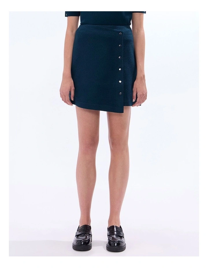 Fiadh Felted Wool Mini Skirt in Deep Forest image 2
