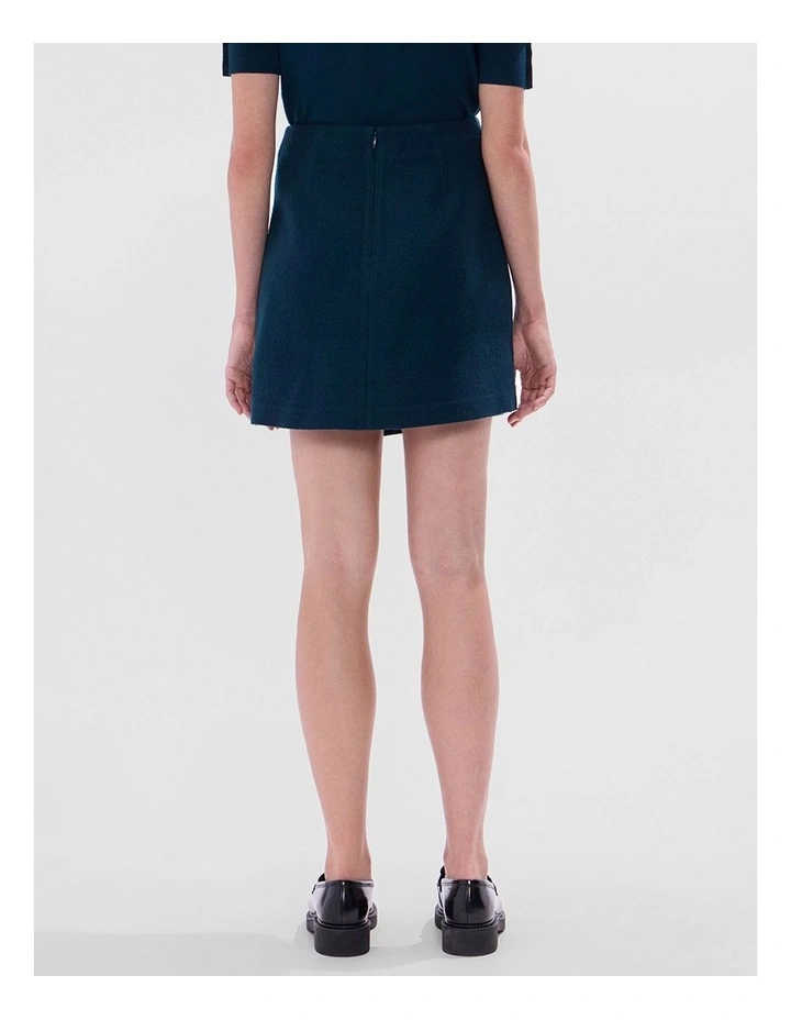Fiadh Felted Wool Mini Skirt in Deep Forest image 3