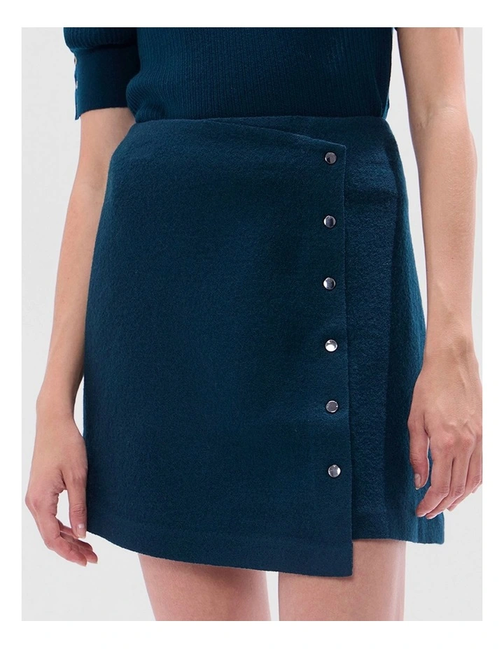 Fiadh Felted Wool Mini Skirt in Deep Forest image 4