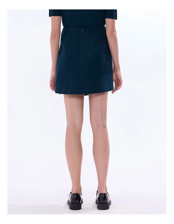 Fiadh Felted Wool Mini Skirt in Deep Forest image 4