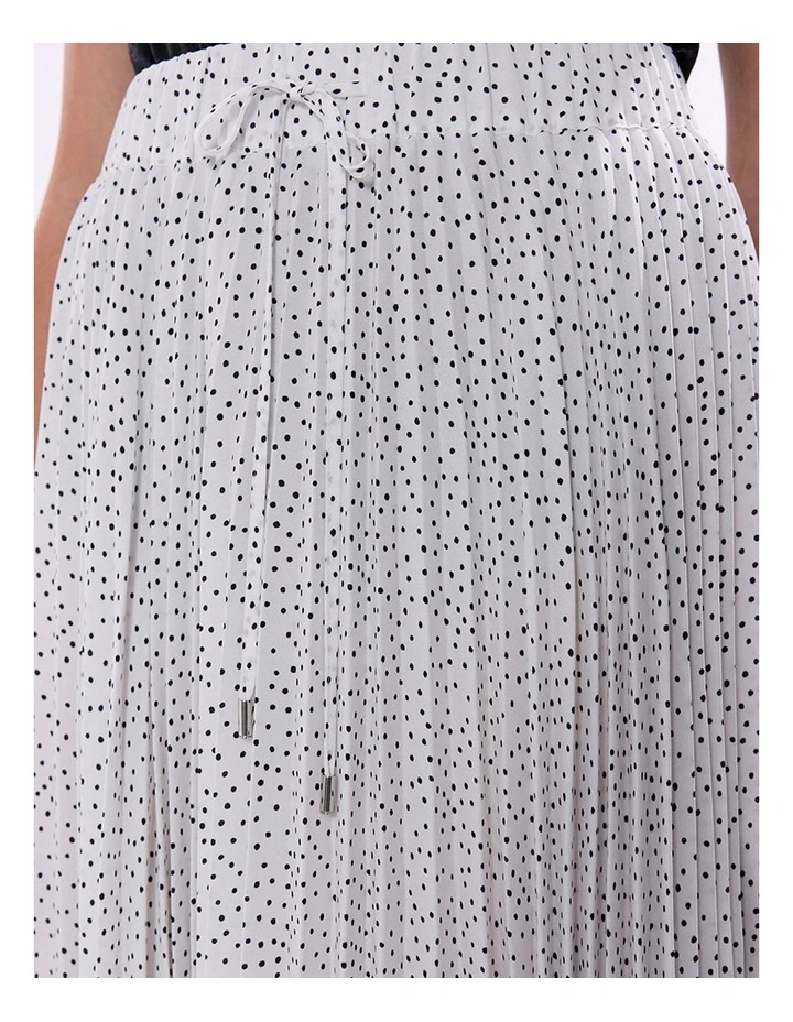 Empire Of Spots Midi Skirt in White Multi image 2
