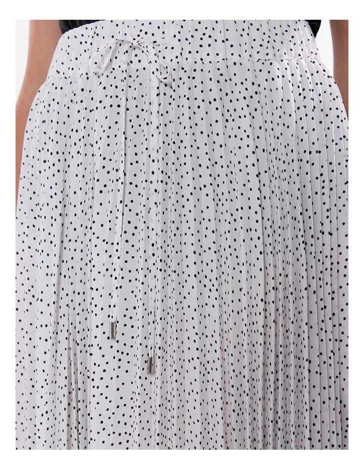 Empire Of Spots Midi Skirt in White Multi image 4
