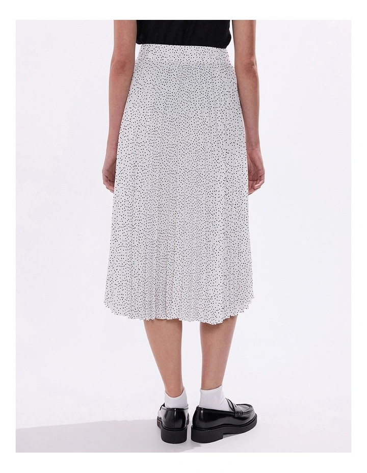 Empire Of Spots Midi Skirt in White Multi image 4