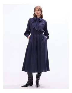 Twilight Midi Skirt in Navy