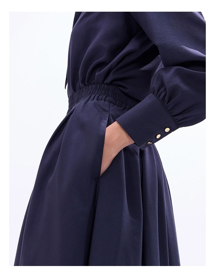 Twilight Midi Skirt in Navy image 3