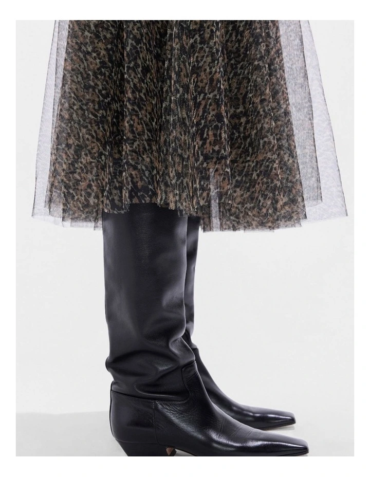 Wild About You Tulle Skirt in Brown Multi image 5