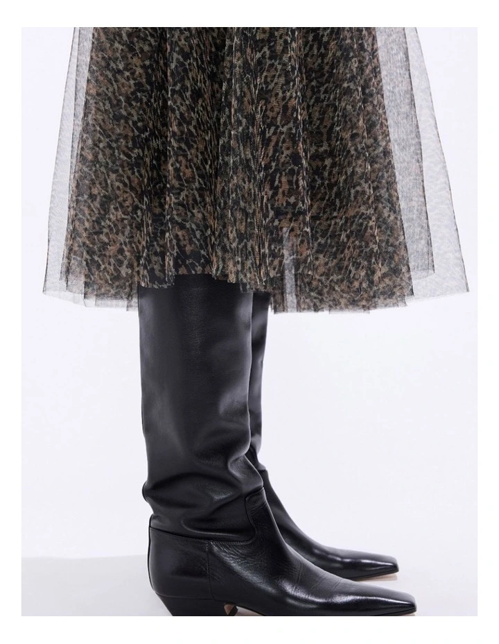 Wild About You Tulle Skirt in Brown Multi image 5