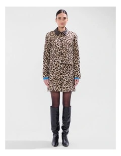 Damon Jacquard Skirt in Brown Multi