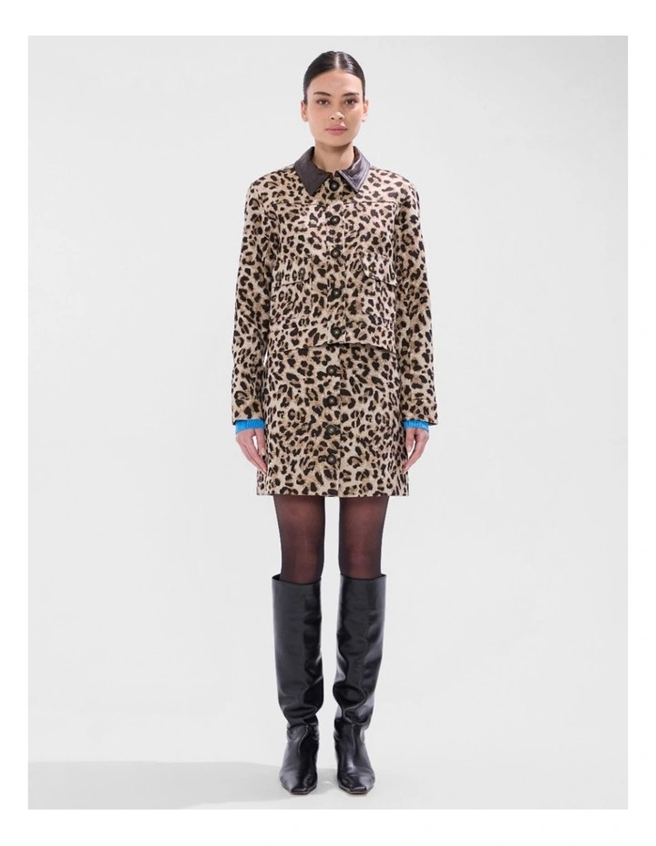 Damon Jacquard Skirt in Brown Multi image 2