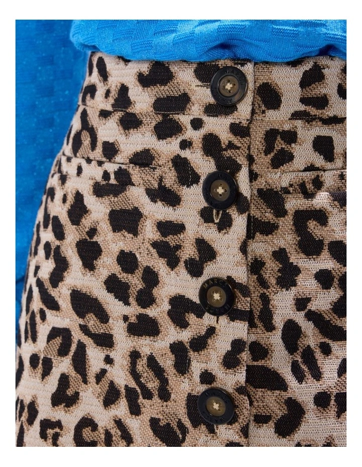 Damon Jacquard Skirt in Brown Multi image 4