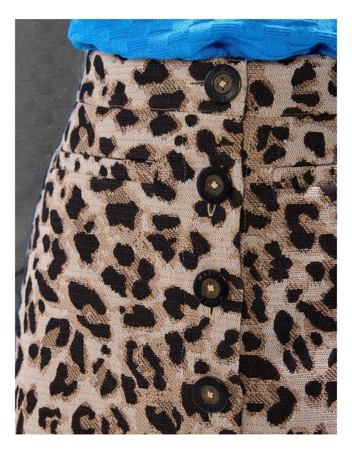 Damon Jacquard Skirt in Brown Multi image 5